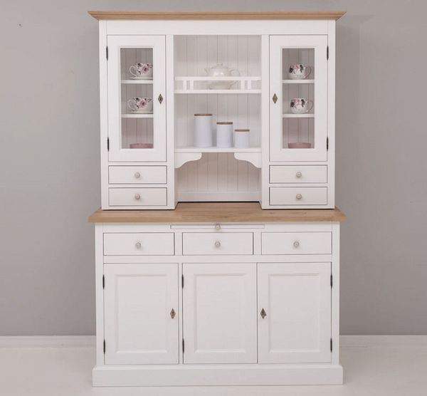 Landhaus Esszimmer Buffetschrank weiß-braun