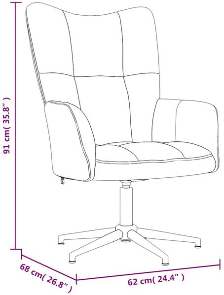 vidaXL Relaxsessel mit Hocker Rosa Samt [328110] Bild 11