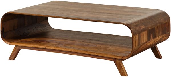 Couchtisch Sheesham 120x70x40 hellbraun lackiert MAILAND #134