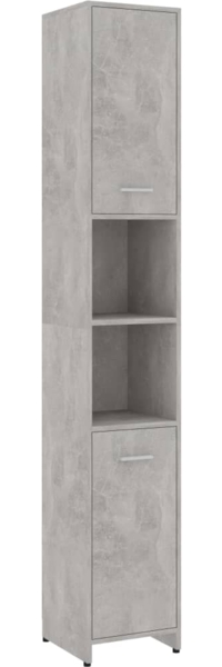 vidaXL Badezimmerschrank Betongrau 30 x 30 x 183,5 cm Spanplatte [802601]