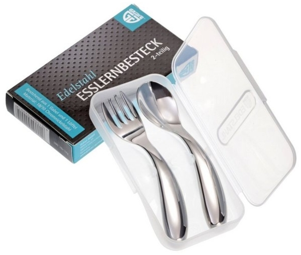 2-tlg. Esslern-Kinderbesteck in Kunststoffbox Bild 4