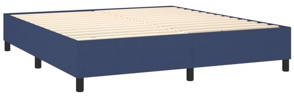 vidaXL Boxspringbett mit Matratze & LED Blau 160x200 cm Stoff 3134731 Bild 5