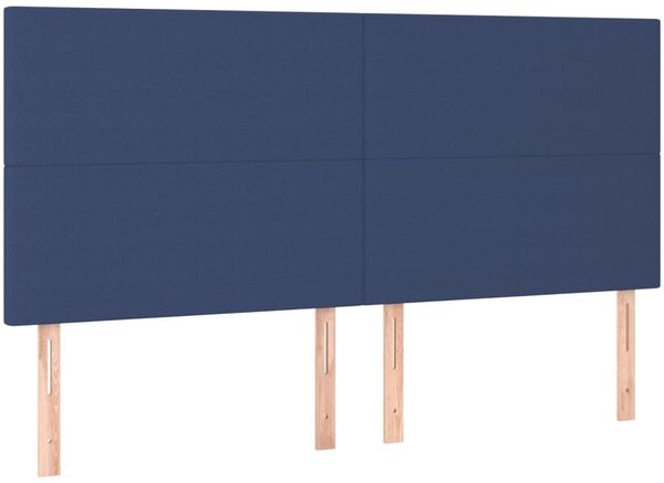vidaXL Boxspringbett mit Matratze & LED Blau 160x200 cm Stoff 3134731 Bild 7
