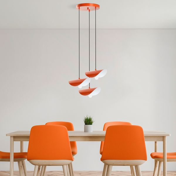 Kronleuchter, 'Eger', 106 x 30 x 20, Orange