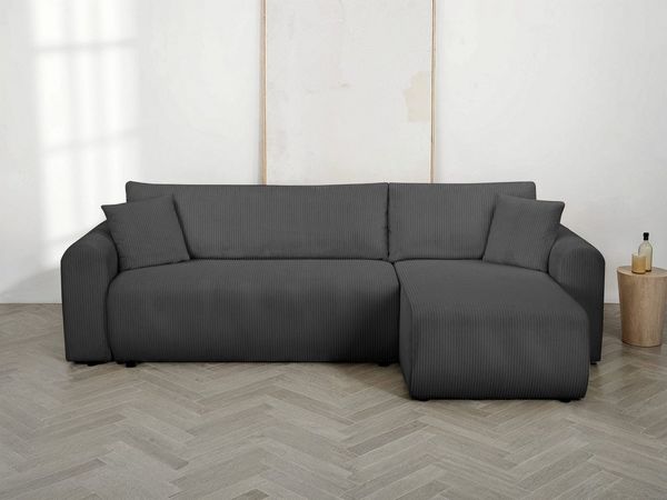 OTTO home Ecksofa JONAA L-Form, 241cm - OTTO. Verlässliche Qualität, Schlaffunktion(133/200), Bettkasten, Cord, Struktur, Unser Tiefpreis