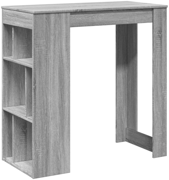 vidaXL Bartisch mit Regal Grau Sonoma 102x50x103,5 cm Holzwerkstoff 854360
