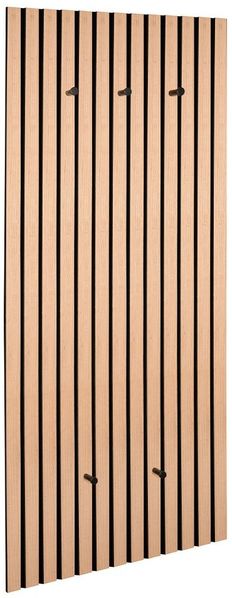 Wandgarderobe Game / Grace, Filz, Holzwerkstoff, Holzfarben, 50 x 125 x 7 cm