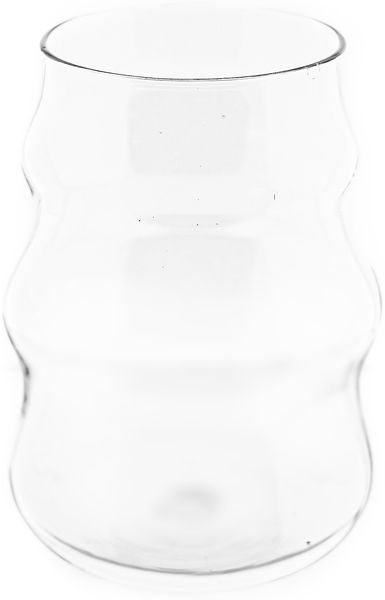 Mulex 2-Teilig Glas Wave Style Gläser Getränkebecher Cocktail- 500 ml