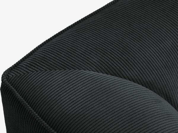 Micadoni Ecksofa Ruby 5-Sitzer Links Kord Scala Schwarz Bild 7