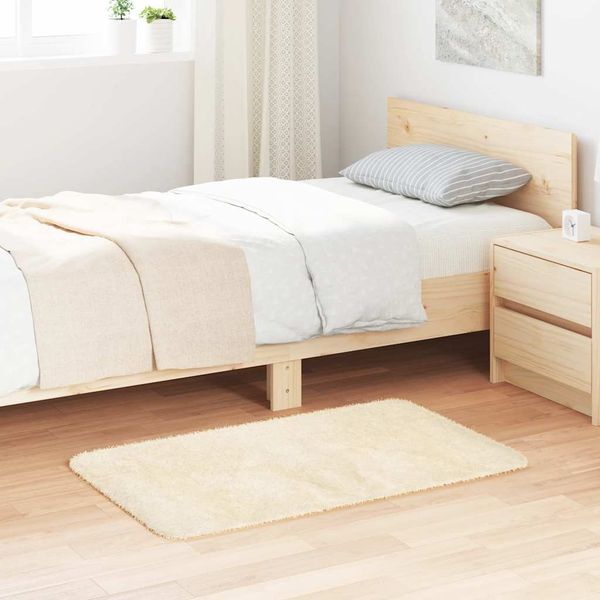 vidaXL Teppich Shaggy Hochflor NAVARRA Creme 60x100 cm Polyester 4102807