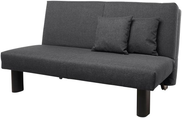 Faltsofa Kalomira Bezug Flachgewebe Metall schwarz / graphit 21508