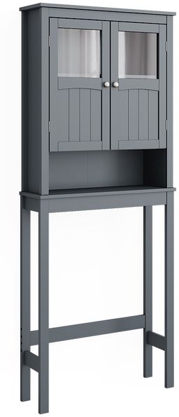 Toilettenschrank Bianco Grau 69 x 171 cm Vicco