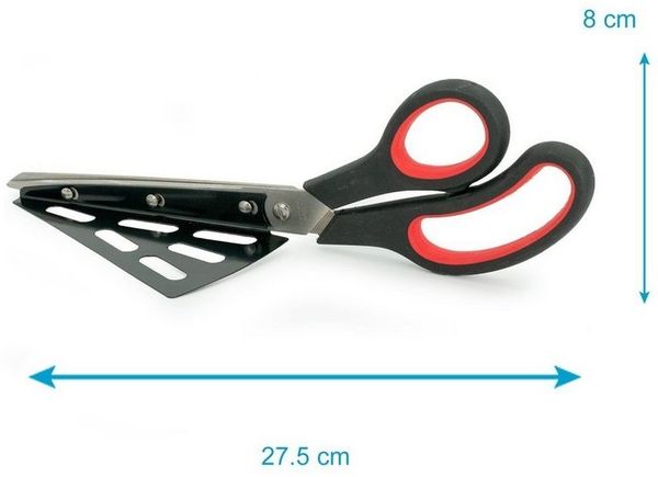 Intirilife Pizzaschere, (1-tlg), 2 in 1 Pizzaschere mit Heber und weichem Griff Pizzaschneider
