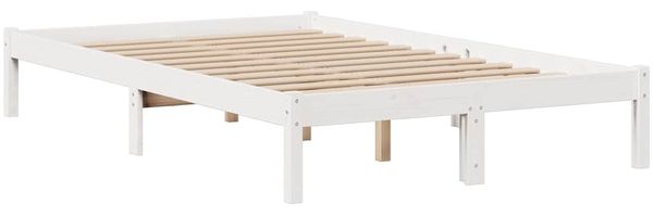 vidaXL Massivholzbett mit Regal ohne Matratze Weiß 135x190 cm Kiefer 3321617 Bild 5