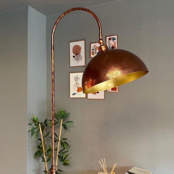 Bamyum Stehlampe Moderne Metall Stehlampe mit Dimmer, ohne Leuchtmittel, verstellbarer Lampenschirm