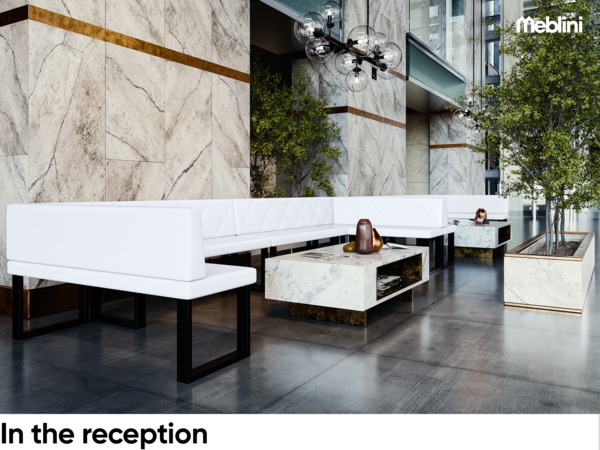 MEBLINI Eckbank für Esszimmer - Küchenbank - Essecke - Sitzecke Küche - ERIC - U-Beine 142x196x87cm Links - Weiß Kunstleder Bild 3