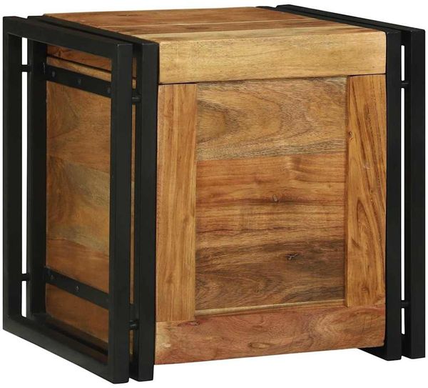 vidaXL Aufbewahrungsbox mit Speicher 40 x 40 x 40 cm Massivholz Akazie 4016750