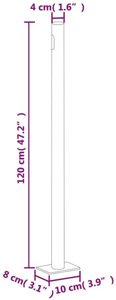vidaXL Seitenmarkise Ausziehbar Braun 200x600 cm 318009 Bild 10