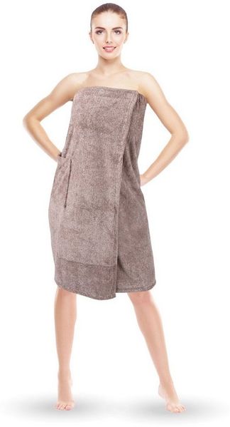 Bestlivings Saunatuch Damen 80x145cm, (1-St), Sauna Kilt "Flauschig" Saunahandtuch mit Gummizug und Knopfverschluss