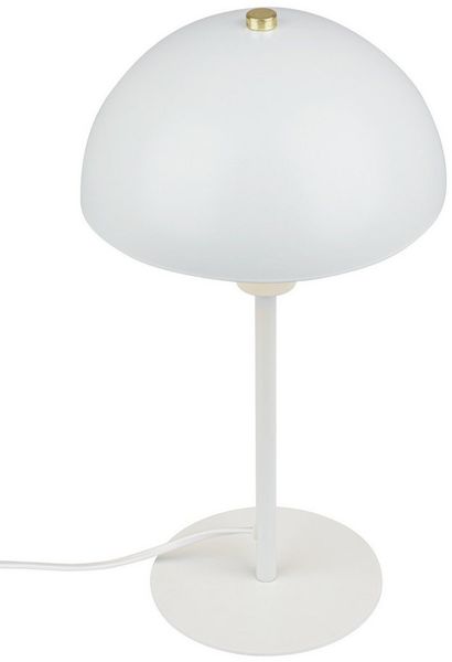 BRILONER - Nachttischlampe mit Kabelschalter, E14 Fassung, Tischlampe, Lampe, Schreibtischlampe, Tischleuchte, Bürolampe, Leselampe Bett, Leselicht, 18 x 35 cm (DxH), Weiß