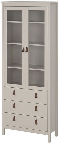 ebuy24 Vitrine Madrid Vitrinenschrank 2 Türen 3 Schubladen Cashme