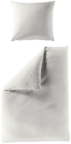 JACK Bettwäsche Einfarbig Uni große Farbauswahl versch. Größen, Mako-Satin, Anthrazit, Silber, Taupe, Weiß, luxuriöses Mako Satin Design