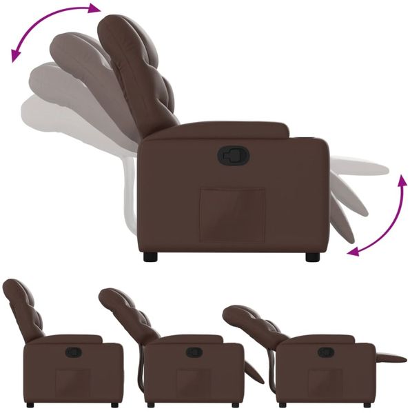 vidaXL Relaxsessel Braun Kunstleder 372467 Bild 6