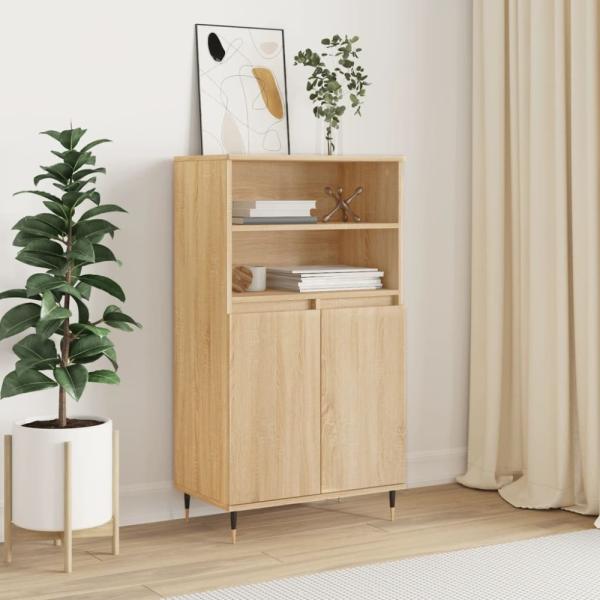 vidaXL Highboard Sonoma-Eiche 60x36x110 cm Holzwerkstoff 831479