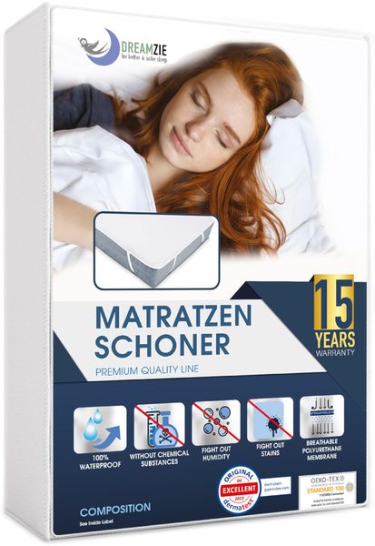 Dreamzie Matratzenschoner 120x190 cm wasserdichte Matratzenauflage und Oeko-TEX Zertifiziert Atmungsaktive