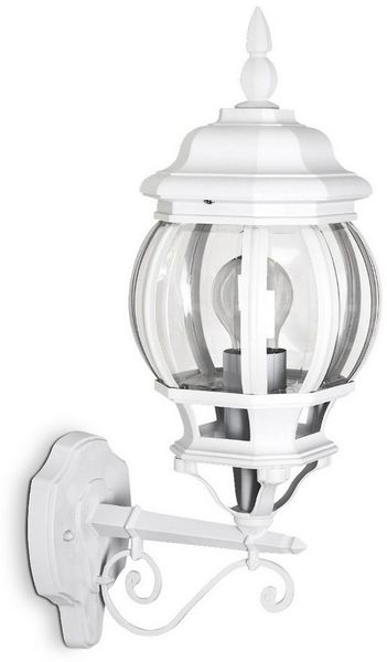 hofstein Außen-Wandleuchte »Meyen« Außenwandlampe, Aluguss in Weiß m. Kunststoff-Scheiben, ohne Leuchtmittel, m. E27, Außenleuchte aufwärts