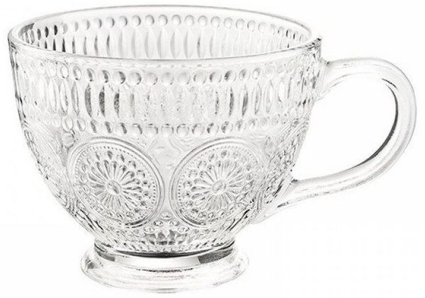 FELIXLEO Gläser-Set Vintage Kaffeebecher Glas Geprägte Kaffeetassen Glastassen Teetassen, 1-tlg.