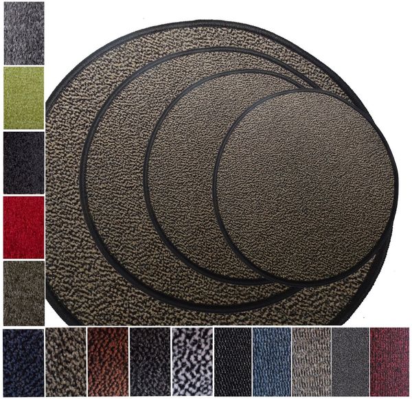 Mertex Fußmatte Schmutzfangmatte mit Kettelkante in vielen Größen, rund