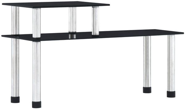 vidaXL Küchenregal Schwarz 45×16×26 cm Hartglas 249524