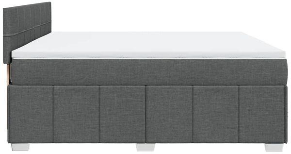vidaXL Boxspringbett mit Matratze Dunkelgrau 180x200 cm Stoff 3289448 Bild 7