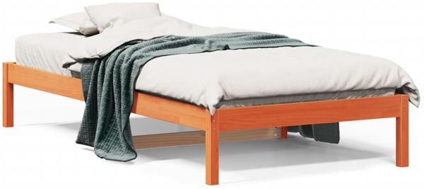 vidaXL Tagesbett ohne Matratze Wachsbraun 90x200 cm Massivholz Kiefer 844405 Bild 2