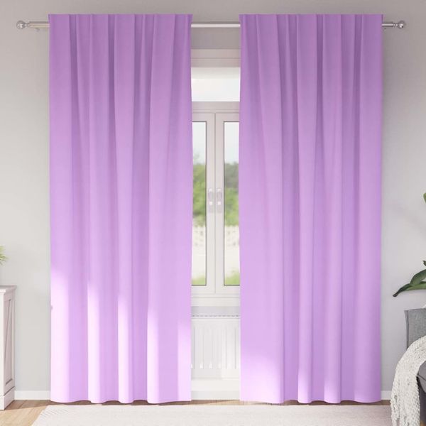 vidaXL Verdunkelungs-Vorhänge mit Ringen 2 pcs Lila 260 x 140 cm 4107492