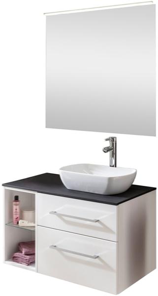 Fackelmann OXFORD Badmöbelset 7-teilig, 90 cm, Weiß, Keramikschüssel