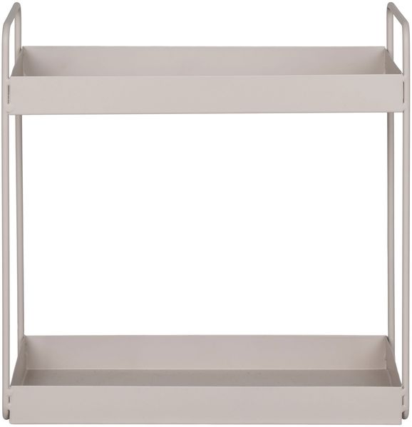 House Nordic Stehendes Doppelregal, Stahl, Sand, 2 Regale, 30x15x31 cm