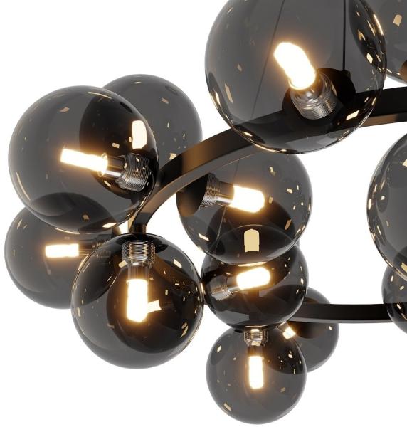 Maytoni Pendelleuchte Dallas 25-flammig schwarz rauchglas rund Bild 4