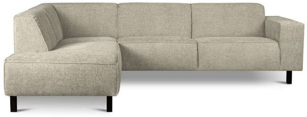 Home affaire Ecksofa LORCAN mit Holzfuß, Breite 275 cm, weiches Sitzgefühl, Massivholzfüsse, Chenille und Bouclé -Bezüge