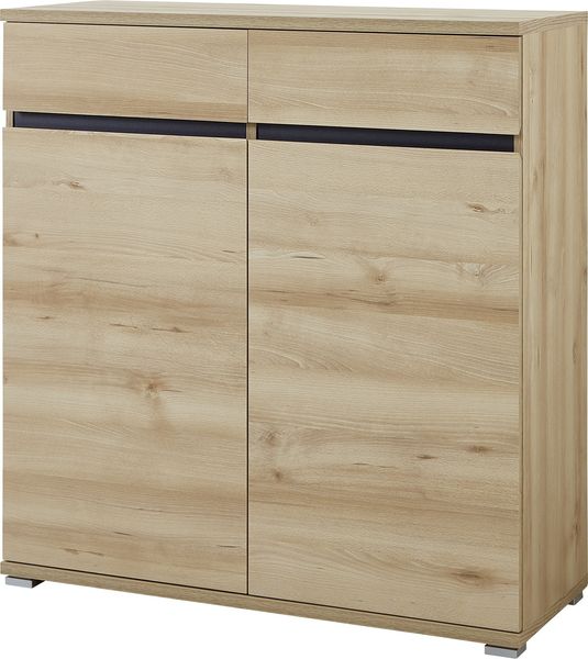 Kommode >M-401< (BxHxT: 96x103x40 cm) in braun | hellbraun - 96x103x40cm (BxHxT)