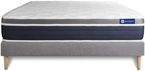 Actiflex confort matratze 160x200 cm + Bettgestell mit lattenrost - Dicke : 26cm - Taschenfederkern und Memory-schaum - H3