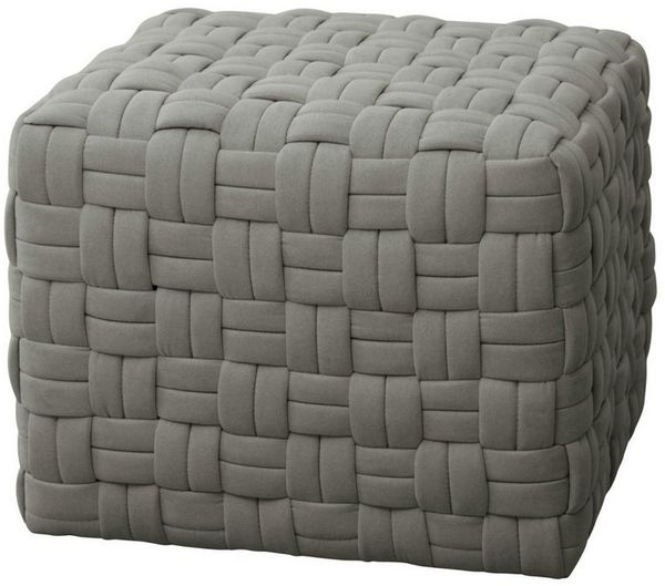 SVITA Hocker POPPY, mit geflochtenem Muster, Sitzhocker, Hocker, Beistelltisch, Couchtisch