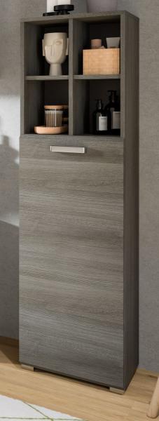 Badezimmer Kommode Grigio in Rauchsilber grau 40 x 146 cm