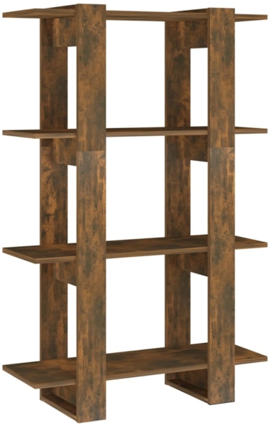 vidaXL Bücherregal/Raumteiler Räuchereiche 80x30x123,5 cm 813575