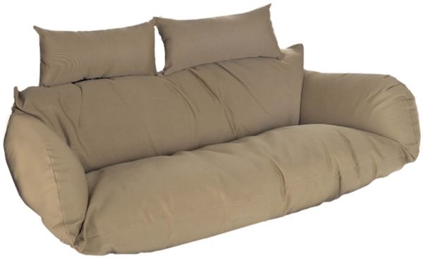 HOME DELUXE Polyrattan Hängesessel Kissen TWIN - Braun