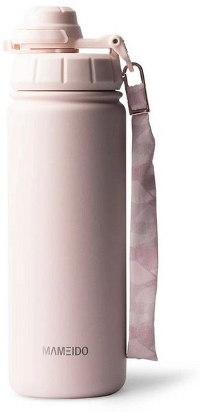 MAMEIDO Thermoflasche, mit 2-in-1 Deckel, Strohhalm und Handschlaufe in 500 ml, 700 ml & 1,2l