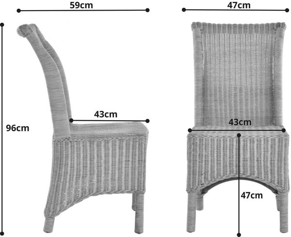 Krines Home Esszimmerstuhl Rattan Esszimmerstuhl hohe Rückenlehne Rattanstuhl Esszimmer Korbstuhl, aus Rattan