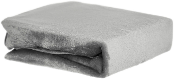 Plüsch Spannbettlaken 120-130 x 200 cm + 30 cm mit Rundumgummizug - Cashmere Touch 180 gsm Grau Bild 1