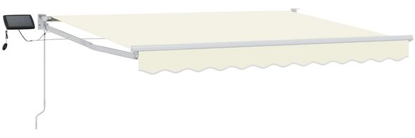 vidaXL Manuelle Gelenkarmmarkise mit LEDs Creme und Weiß 3,5 x 2 m 3419209 Bild 2